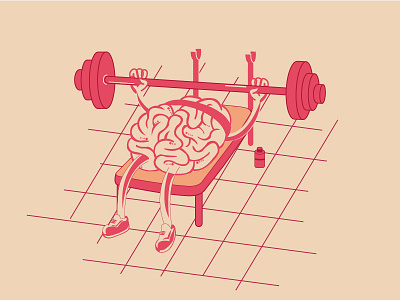 Brain Gym Exercises 2d brain exercise gym illustration