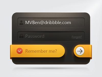 Log In by Rob Hampson on Dribbble