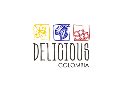 Logotype draft - Delicious Colombia biocacaco branding cacao chocolate chocolate bar logo logodesign logotype logotypedesign
