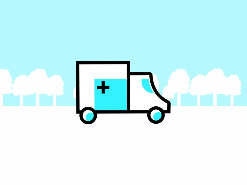 Ambulance | Icon Animation after effects ambulance car doctor driving hospital icons illustration medical motion design motion graphics