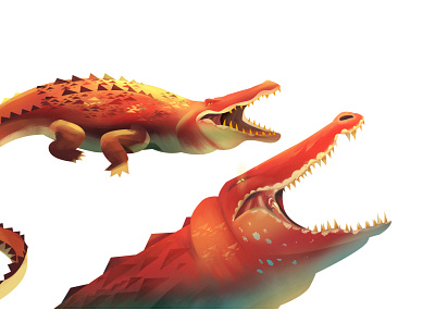 Gustave -The Burundi Monster alligator art crocodile design illustration illustrator photoshop