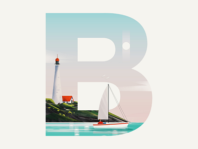 B for Beach, boat and birds