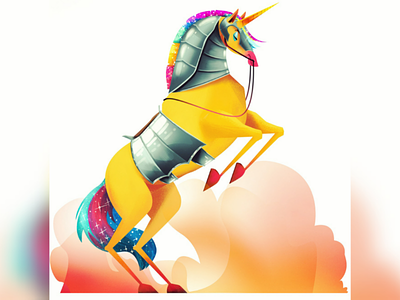 Unicorn animal character fantasy horse illustration illustrator photoshop unicorn
