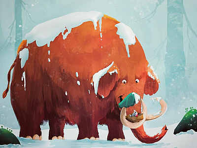 Mammoth mammoth conceptart illustrartion