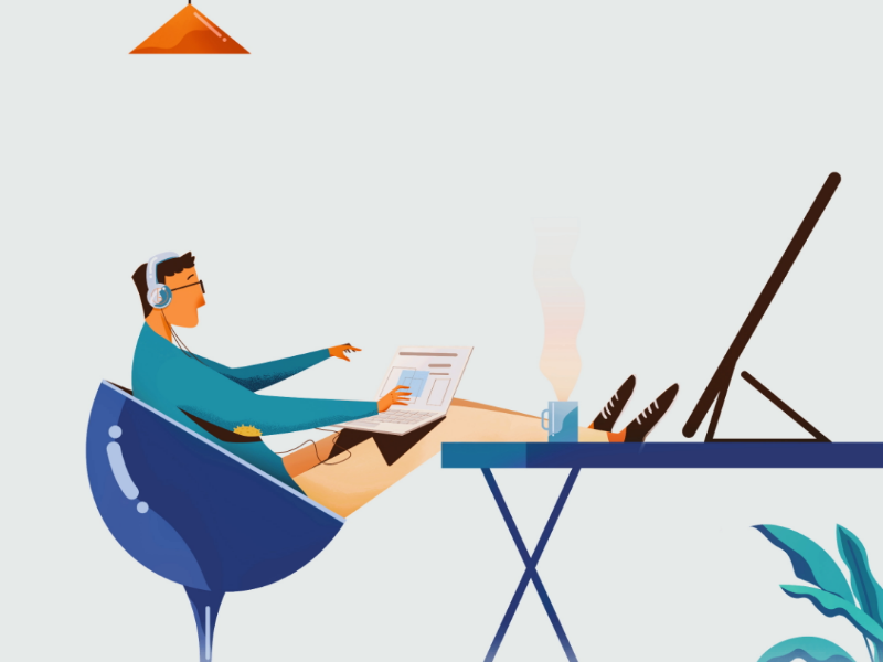 Work Mode dribbble lo-fi music work