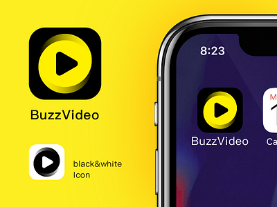 BuzzVideo - App Store Icon app brand chat icon ios iphone logo playlist social store ui video