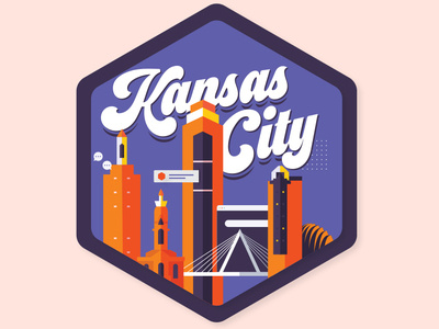 Kansas City flat vector illustration kansas kansas city sticker