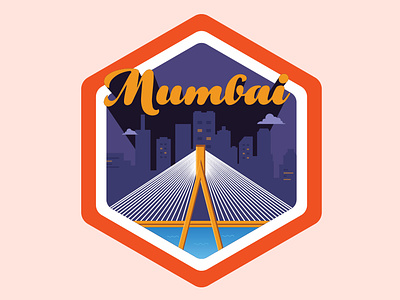 Mumbai flat vector illustration india mumbai mumbai city sticker