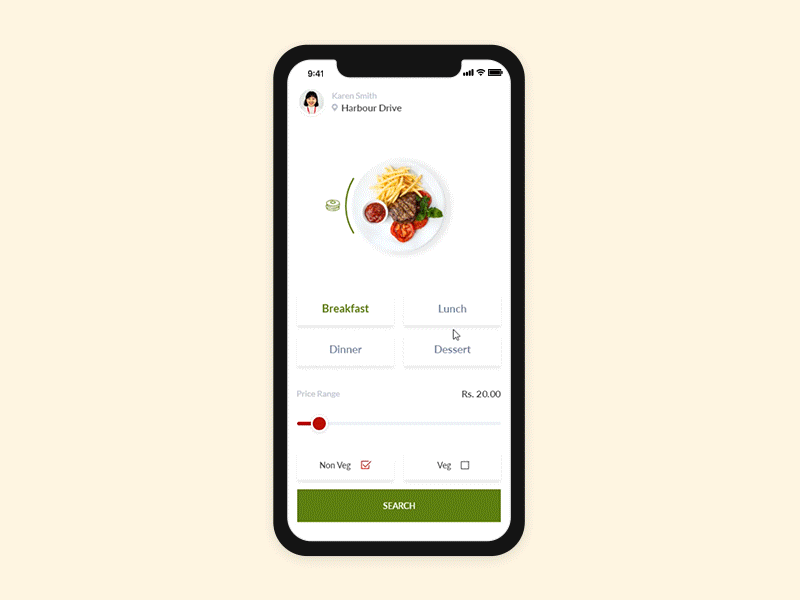 Interactive food ordering experience