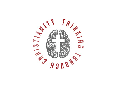 Thinking Through Christianity design illustration logo