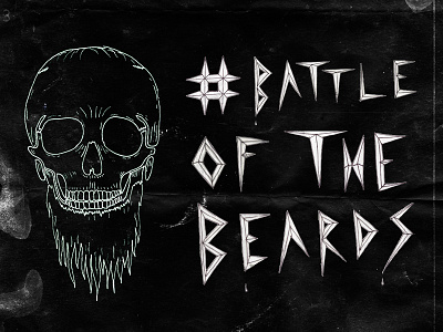 Battle of the Beards design illustration lettering social media typography