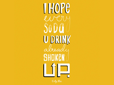IDrewBabyBlue Soda design illustration lettering