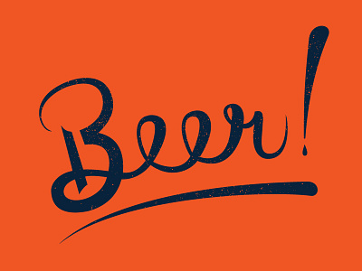 Beer! beer brush script custom type typography