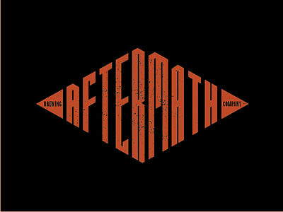 Aftermath Brewing Logo beer brewing design logo metal