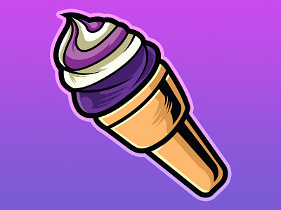Hello! Ice cream anyone? ice cream icon isologo logo sketch vector