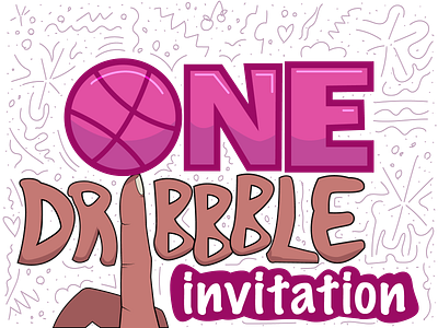 Dribbble Invite dribbble dribbble invitation dribbble invite invitation lettering typography