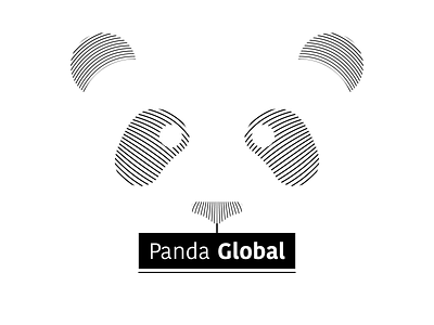 DailyLogo #3 - Panda Global dailylogochallenge lineart lines logo panda panda logo texture