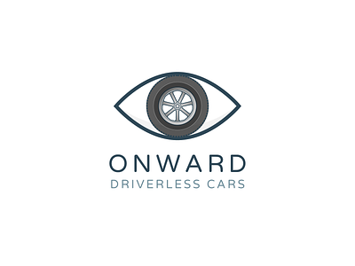 DailyLogo #5 - ONWARD concept dailylogochallenge eye logo self driving car tire vector wheel