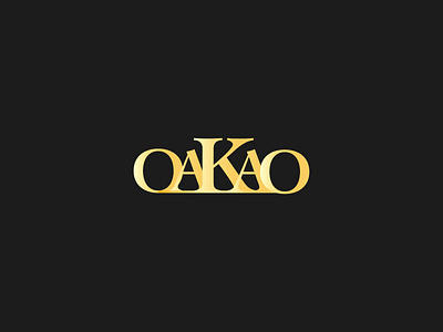 DailyLogo #7 - OAKAO branding dailylogochallenge fashion gold logo logotype luxury wordmark wordmark logo