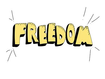 DailyLogo #15 - Freedom dailylogo dailylogochallenge freedom hand lettering hand lettering logo logo