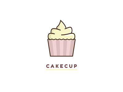 DailyLogo #18 - CakeCup cupcake dailylogo dailylogochallenge light logo pastel soft