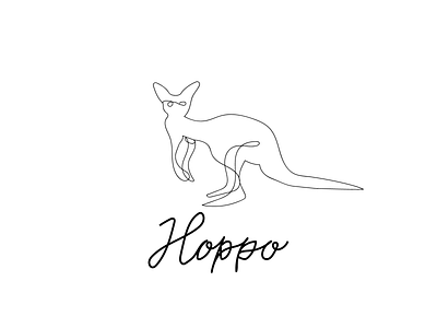DailyLogo #19 - Hoppo dailylogo dailylogochallenge kangeroo lineart single line