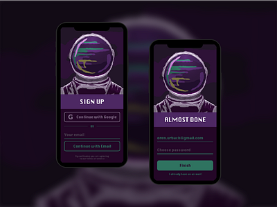 Space Signup Form #CreateWithAdobeXD