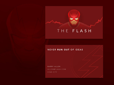 Flash Business Card business card dccomics dribbbleweeklywarmup flash illustration superhero weeklywarmup