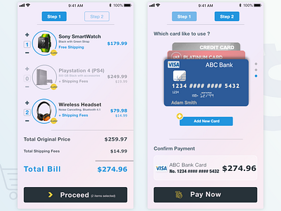 Credit Card Checkout - Daily UI #2 app bill creditcard creditcardcheckout new online pay payment shopping steps ui visa