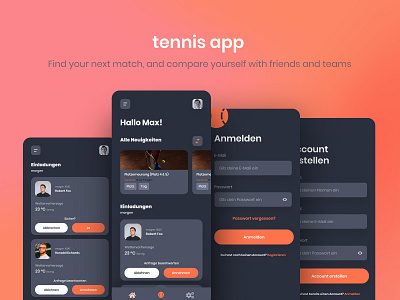 Tennis App - First Shot app debut design first shot hello hello dribbble ui welcome shot