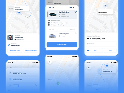Wheelz app car carsharing ios app location mobile app order a car ui