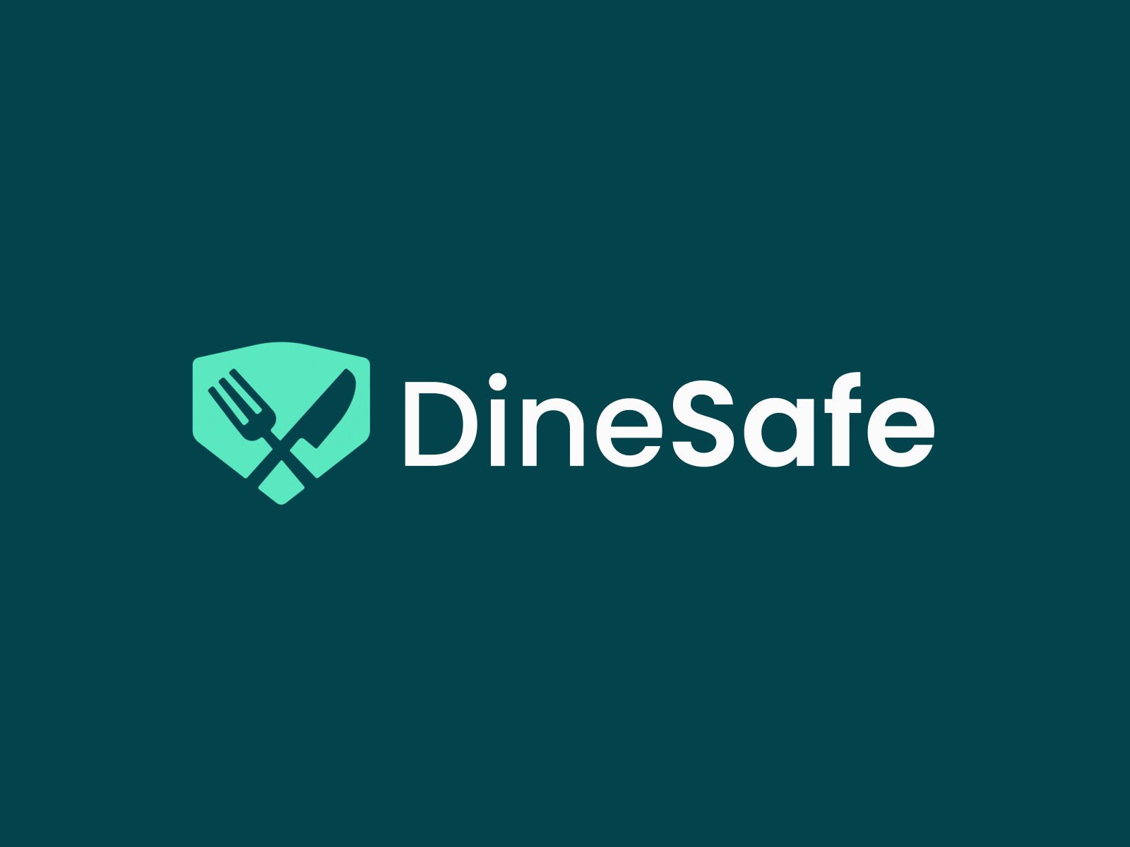 DineSafe Logo branding design icon illustration logo typography ui vector