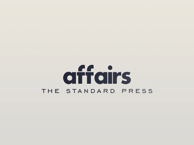 Affairs affairs brand identity logo magazine press publishing standard