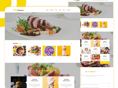 Snaxa Restaurant One Page Template animation app art bootstrap branding business clean design flat graphic design illustration inspiration interface logo design template ui ux vector web website