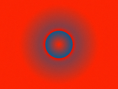 Singularity astronomy black hole blue circle design duotone geometry minimalism red shape