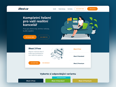 irest.cz landing page ui ux webdesign