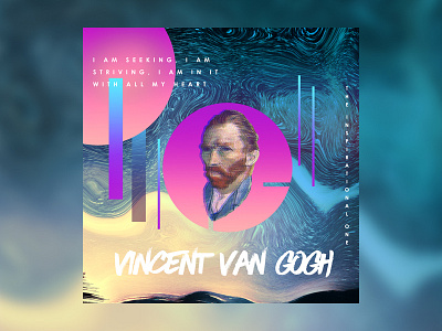 VincentVan Gogh art artisitc artist glitch art graphic design liquify photo manipulation typography van goch