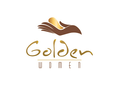 Golden Women Logo gabon logo design typography upgraded women empowerment