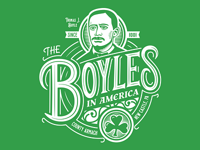 The Boyles in America affinity designer design illustration retro t shirt design vector vintage