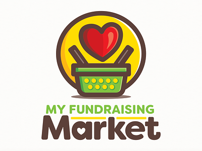 My Fundraising Market logo affinity designer branding charity fundraising logo market vector