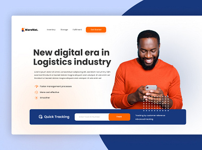 Logistics Landing Page landing logistics ui warehouse web