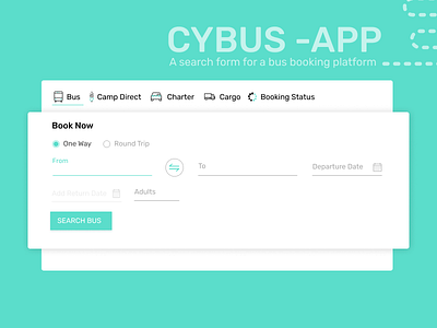 Search Form for Bus Booking app