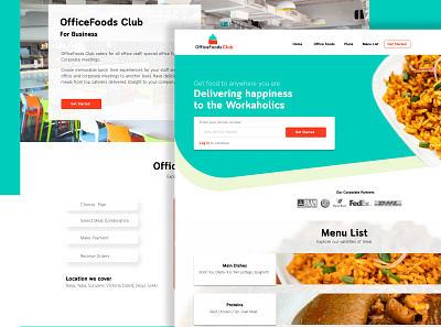 OfficeFoodsClub branding design ui ux web