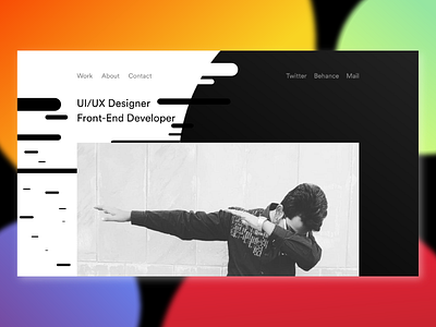 Personal Portfolio Design [B/W]