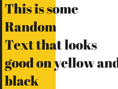 Color Palette #1 - Black & Yellow