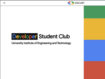 Developer Student Club - UIET web design website