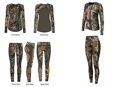 Terramar Womens Camo Tracker Crew And Pant