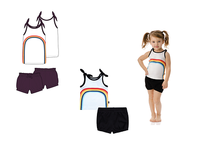 Petit Clair Girls Rainbow Set Design SS 2019 apparel design childrenswear fashion design textile print
