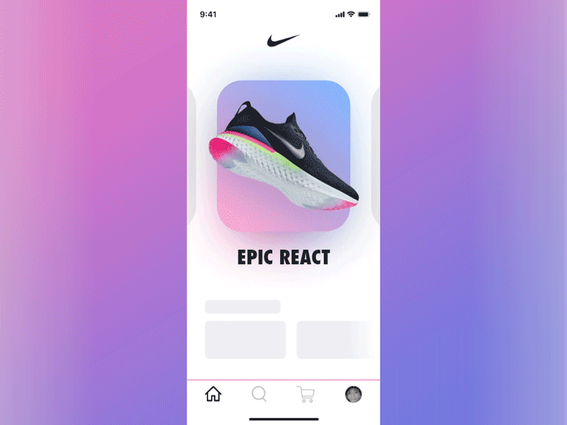 Nike mobile app dribble first first shot gif mobile mobile app mobile app design nike nike running shoes sneaker