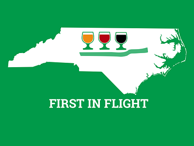 NC Beer Month beer design first in flight graphic design nc pun sketch tshirt vector